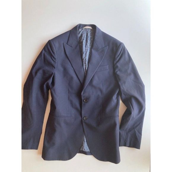 Louis Vuitton Other - Men's LOUIS VUITTON UNIFORMS Navy Blue Virgin Wool Blazer Suit Jacket, Size 44